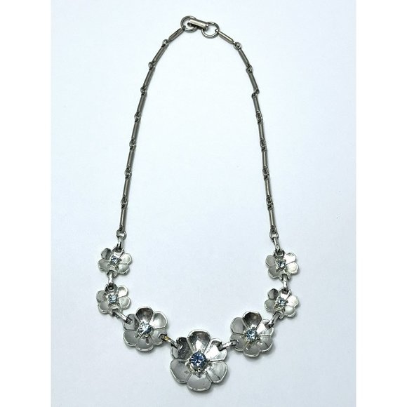 ❁Ma❁ Swarovski Blue Crystal Idyllia Flower Necklace – Day's Jewelers